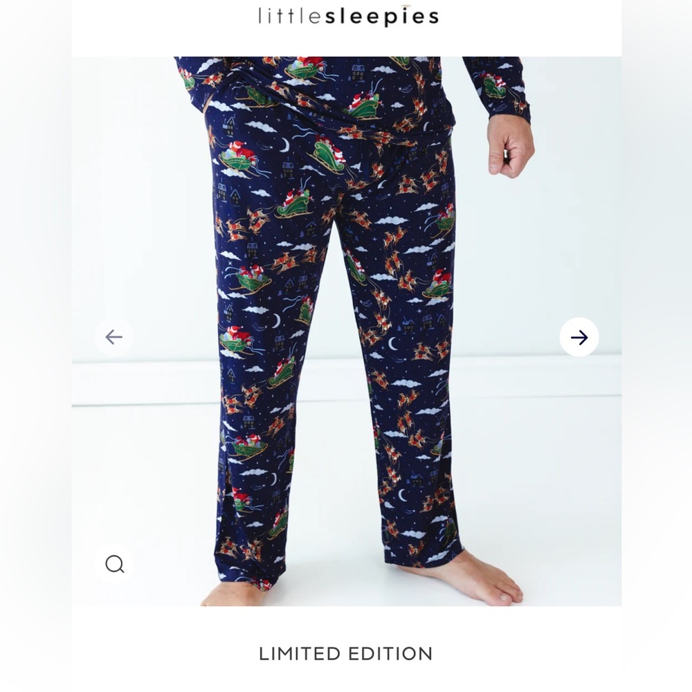 NWT Little Sleepies Santa's Sleigh Men's Pajama Pants XXL